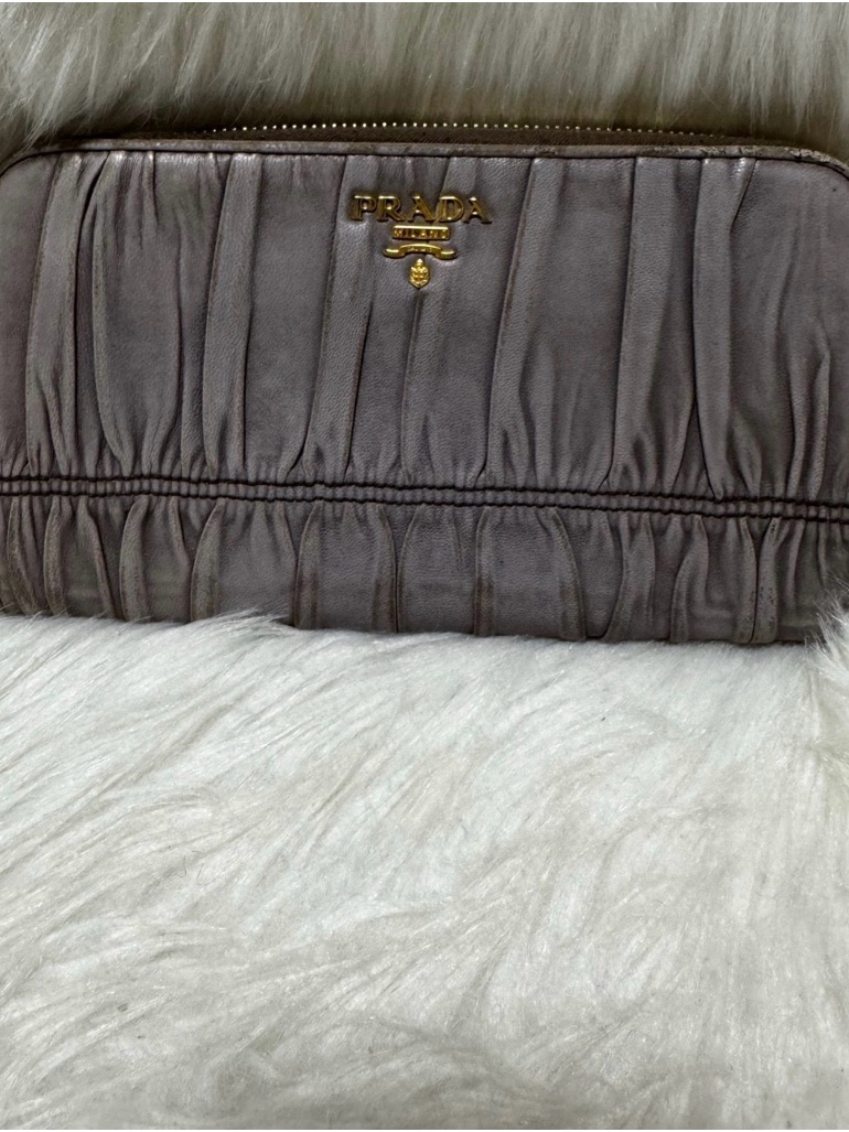 Prada Nappa Gaufre Zip-Around Wallet